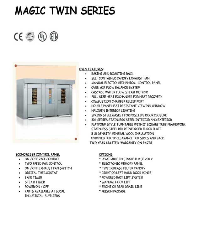 Magic Twin Rack Oven